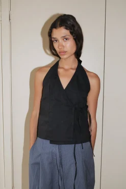 Deiji Studios Tops|Drawcord Halter