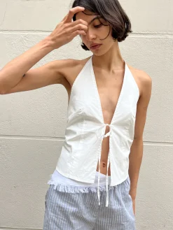 Deiji Studios Tops|Open Halter Top