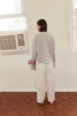 Deiji Studios Tops|Oversized Collared Shirt